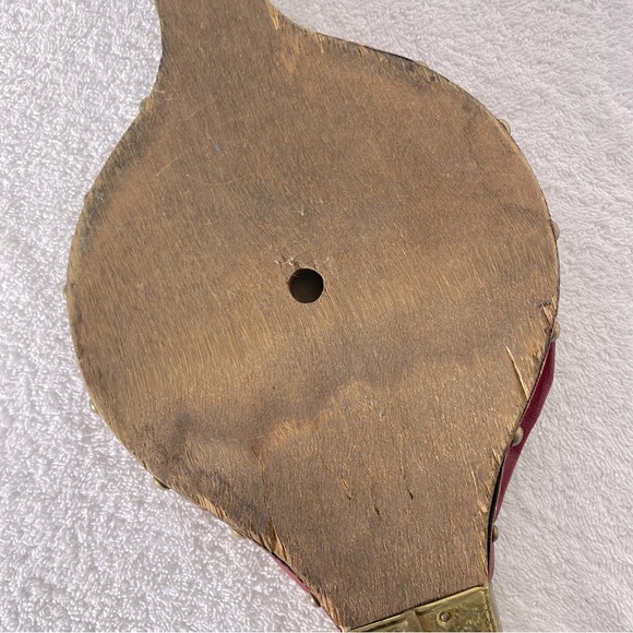 Vintage Antique Brass W Leather & Wood Decorative Bellows - Picture 11 of 14